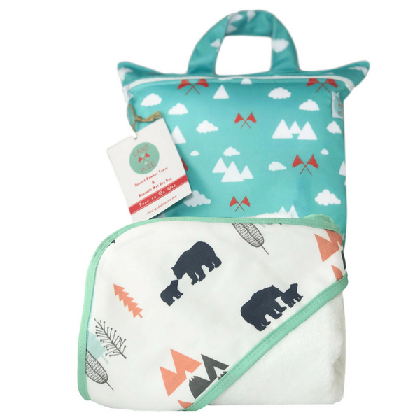 All I can Bear - Hooded Baby Towel and Reusable Bag