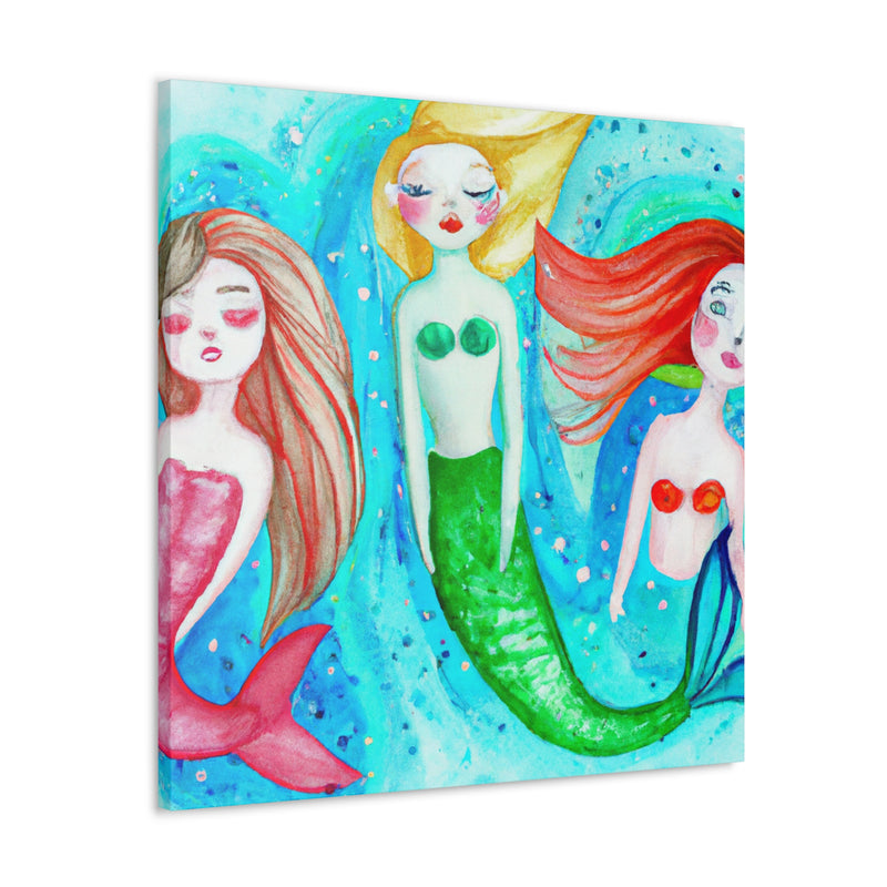 Mermaid Watercolor Canvas