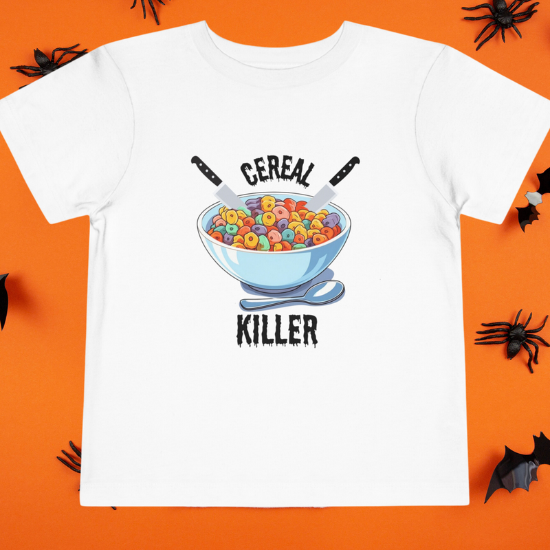 Spooktacular Cereal Killer T-Shirt for Toddler - Funny Halloween Tee - Easy Costume Idea - Sizes 2T to 5T, 5 Vibrant Colors