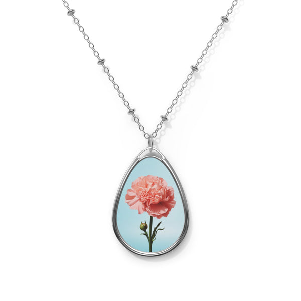 January Birth Month Flower Necklace: Carnation - Elegance in Brass & Aluminum – A Perfect Personalized Gift for January Birthdays.!