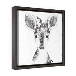 Deer Baby - Canvas Framed Art - Square