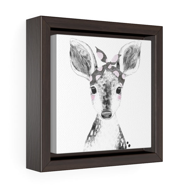 Deer Baby - Canvas Framed Art - Square