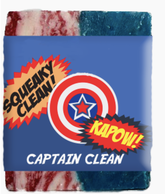 Captain Clean Soap Bars For Super Hero Kids