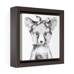 Woodland Bear - Canvas Framed Art - Square